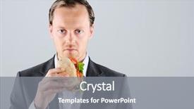  Presentation with lunch club - Slides consisting of take away sandwich roll along background and a  colored foreground