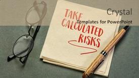  Presentation with personal development - Presentation theme featuring take-calculated-risks-inspirational-message background and a lemonade colored foreground