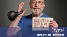  Presentation with mind body - Slide set consisting of take-care-of-your-body background and a  colored foreground