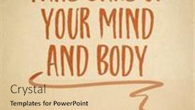  Presentation with mind body - Presentation theme consisting of take-care-of-your-body background and a  colored foreground
