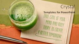  Presentation with mind body - PPT layouts with take-care-of-your-mind background and a yellow colored foreground