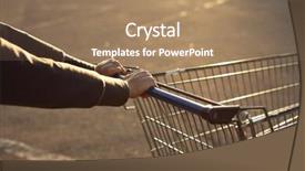  Presentation with take - Presentation theme with take-cart-in-hands background and a coral colored foreground