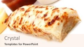  Presentation with ranch - Presentation design with take-cheese-pizza-sticks background and a lemonade colored foreground