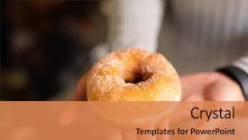  Presentation with take - Amazing presentation theme having woman's hand in house backdrop and a coral colored foreground