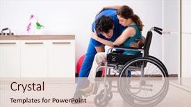  Presentation with traffic accident - Colorful PPT layouts enhanced with take home massage - woman recovering after traffic accident backdrop and a lemonade colored foreground