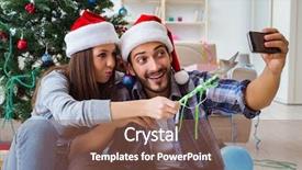  Presentation with strengthen mind and body during adversity - Slide set enhanced with take home message - young pair taking selfies background and a  colored foreground