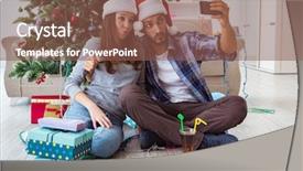  Presentation with managing finances during and after college - Cool new slides with take home message - young pair taking selfies backdrop and a violet colored foreground