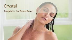  Presentation with bathroom - Cool new theme with take life - pretty brunette taking a shower backdrop and a sky blue colored foreground