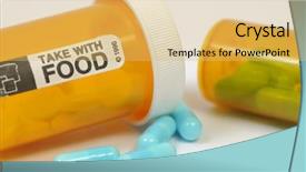  Presentation with take - PPT layouts having take medicine with food background and a yellow colored foreground
