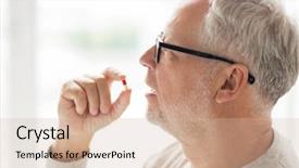  Presentation with home health care - Slide deck featuring take medicines - age medicine health care background and a soft green colored foreground