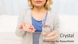  Presentation with home health care - Slides with take medicines - medicine health care and people background and a lemonade colored foreground