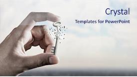  Presentation with key - Slides having take ownership - key between fingers mixed media background and a sky blue colored foreground