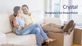  Presentation with coronavirus break fraud - Beautiful slides featuring take ownership - young couple taking a break backdrop and a sky blue colored foreground