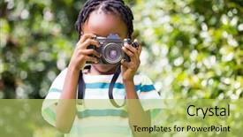  Presentation with free child brain - Amazing PPT layouts having take photo - child is taking pictures backdrop and a yellow colored foreground