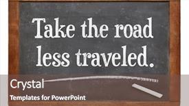  Presentation with take - Amazing slide set having take the road less traveled backdrop and a  colored foreground