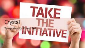  Presentation with improvement - Slide deck consisting of take the initiative card background and a coral colored foreground