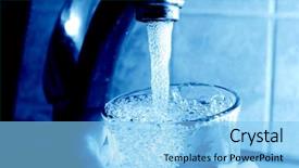  Presentation with water faucet - Colorful slide deck enhanced with take water backdrop and a light blue colored foreground
