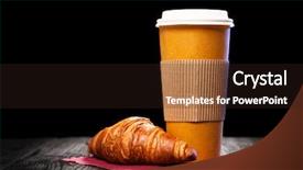  Presentation with takeaway coffee - Colorful presentation theme enhanced with takeaway coffee in a paper backdrop and a  colored foreground
