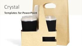  Presentation with paper cups - Audience pleasing presentation theme consisting of takeaway-paper-cups-and-bag backdrop and a lemonade colored foreground