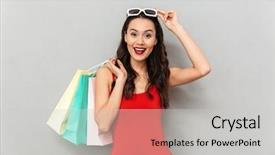  Presentation with happy trails - Presentation with takeoff - surprised happy brunette woman background and a light gray colored foreground