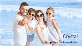  Presentation with selfie - PPT theme enhanced with takes - happy family taking selfie background and a sky blue colored foreground