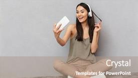  Presentation with asian - Audience pleasing PPT theme consisting of takes - portrait of a happy asian backdrop and a coral colored foreground