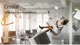  Presentation with reading - Cool new PPT theme with takes your away mixed media backdrop and a  colored foreground