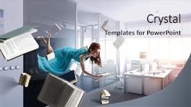  Presentation with reading - Beautiful presentation theme featuring takes your away mixed media backdrop and a  colored foreground