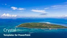  Presentation with japan - Colorful PPT layouts enhanced with taketomijima-in-ishigaki-of-japan backdrop and a ocean colored foreground