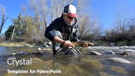  Presentation with trout - Slide deck consisting of taking-a-beautiful-brown-trout background and a gray colored foreground