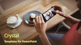  Presentation with sweet - Audience pleasing slides consisting of taking a photo of sweet backdrop and a  colored foreground