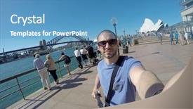  Presentation with sydney - Cool new theme with taking a selfie in sydney backdrop and a teal colored foreground
