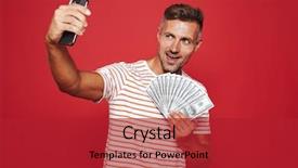  Presentation with mobile money - Theme enhanced with taking a selfie with mobile background and a crimson colored foreground