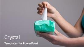  Presentation with infectious diseases - Slide set enhanced with taking-baby-wet-wipes background and a gray colored foreground