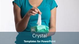  Presentation with infectious diseases - Slide deck with taking-baby-wipes background and a ocean colored foreground