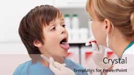  Presentation with healthcare hro - PPT theme consisting of taking biological samples for test background and a coral colored foreground