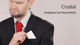  Presentation with elderly holding pills - Presentation having taking care business - man holding pills background and a soft green colored foreground