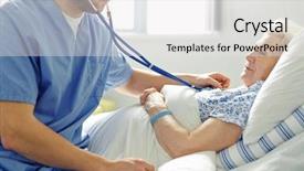  Presentation with patient care - Presentation theme having taking care of patient background and a white colored foreground