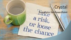  Presentation with risk - Cool new presentation theme with taking chances - take a risk or loose backdrop and a  colored foreground