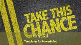  Presentation with take the lead - Amazing slide deck having taking chances - take this chance backdrop and a gold colored foreground
