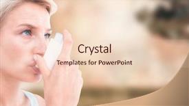  Presentation with glowing lights - Presentation theme with taking her inhaler against field background and a lemonade colored foreground