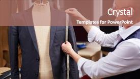  Presentation with taking flight - PPT theme with tailoring - taking measures background and a coral colored foreground