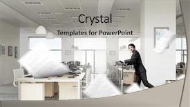  Presentation with minute - Presentation theme having taking minutes - take a five minute break background and a  colored foreground