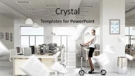  Presentation with minute - PPT theme featuring taking minutes - take a five minute break background and a  colored foreground