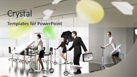  Presentation with minute - Theme featuring taking minutes - take a five minute break background and a  colored foreground