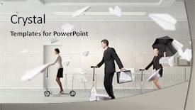  Presentation with minute - Cool new presentation theme with taking minutes - take a five minute break backdrop and a  colored foreground