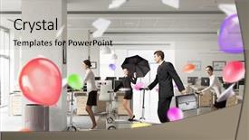  Presentation with minute - Cool new presentation theme with taking minutes - take a five minute break backdrop and a  colored foreground