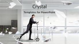  Presentation with minute - Slide set consisting of taking minutes - take a five minute break background and a  colored foreground