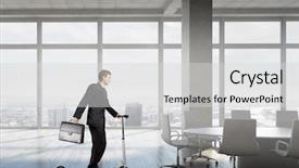  Presentation with minute - Cool new PPT theme with taking minutes - take a five minute break backdrop and a  colored foreground