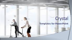  Presentation with minute - Beautiful PPT theme featuring taking minutes - take a five minute break backdrop and a  colored foreground